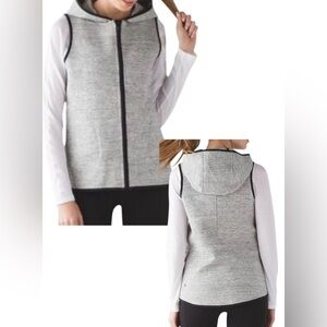 lululemon athletica Gray Hooded Zip Vest